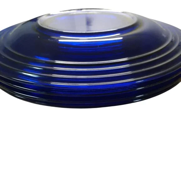 Cobalt Blue 8" Glass Side Plates Lot of 4 - Picture 2 of 3